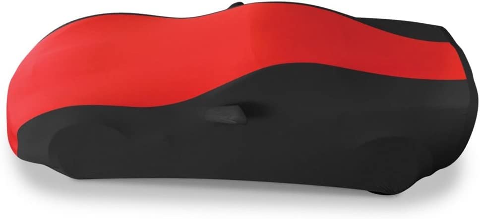SR1 Performance USA C8 Corvette Indoor Car Cover – Custom Fit Stretch Satin Ultraguard, Soft Paint Protection Against Dust & Scratches for 2020–2026 Stingray, Z51, Z06, E-Ray (Gray/Black)