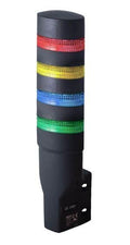 IDEC, LD6A-4WQB-RYSGC, Light Tower - Steady - Clear Lens - R/Y/B/G - Black Base - 24VAC/DC - IP65 - Wall Mount. (1 Item/s)