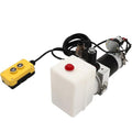 Electric Hydraulic Pump,0.5KW 24V DC Hydraulic Power Unit,2L Dump Trailer Fluids Power Pump w/Remote Control,Pump Output: 0.26cc/r,for Dump Truck Car Lifting