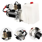 Electric Hydraulic Pump,0.5KW 24V DC Hydraulic Power Unit,2L Dump Trailer Fluids Power Pump w/Remote Control,Pump Output: 0.26cc/r,for Dump Truck Car Lifting