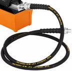 10000 Psi 2.3L Pneumatic Hydraulic Foot Pump with Flexible Hose and Adjustable Pressure Spray Gun 700kg/cm² Range 0.7 to 1 Durable Design for Lifting, Spost