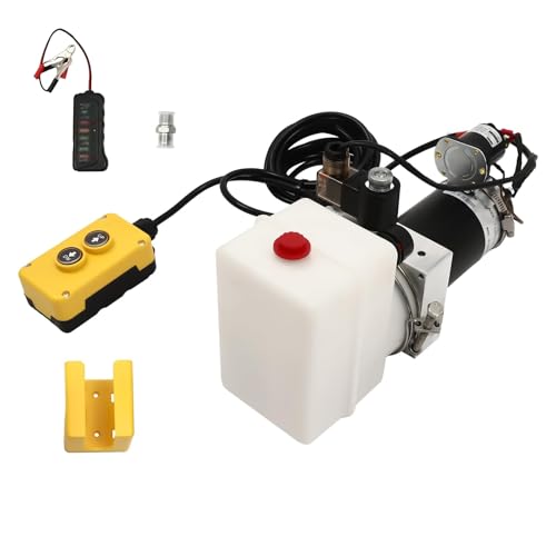 Electric Hydraulic Pump, 12V DC Power Unit for Dump Trailers, 1.81Qt Capacity, Remote Control for Heavy Duty Lifting,Dumping Needs