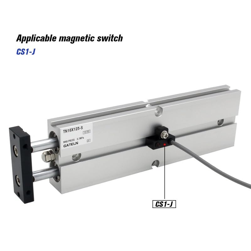 TN32 Two Rod Cylinder TN Double Acting bore Size 32mm Stroke 10-200mm with Magnet Air Pneumatic Cylinder TN32X10S TN2X30S(TN32X200-S)
