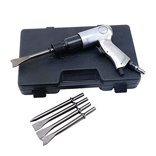 Air Hammer 190 Pneumatic Shovel Air Chisel Rust Remover Wind Pick Brake Pad Derusting Tools with 5 Head Plastic Case