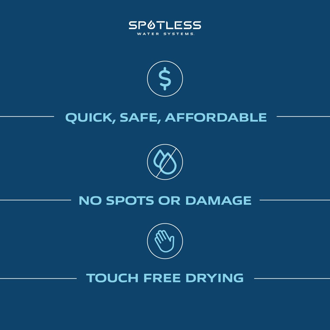 Spotless Water Systems - DIC-20, Simple Window, Solar Panel, RV & Car Wash System, Works for All Vehicles, Motorcycles, Bikes, Boats, Planes, Yachts, Towel Drying Eliminated