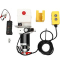 Electric Hydraulic Pump,24V DC Hydraulic Power Unit,2L Dump Trailer Fluids Power Pump w/Remote Control,0.26cc/r Pump Output, 10Mpa Pressure,for Lifting