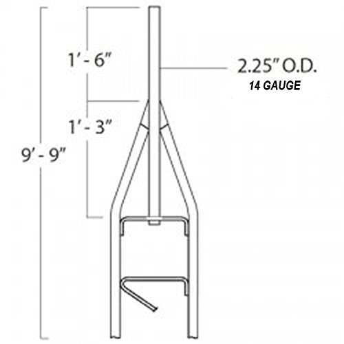 Rohn 25G 50' Tower with Hinged Base (Fold Over Base)