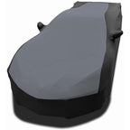 SR1 Performance USA C8 Corvette Indoor Car Cover – Custom Fit Stretch Satin Ultraguard, Soft Paint Protection Against Dust & Scratches for 2020–2026 Stingray, Z51, Z06, E-Ray (Gray/Black)