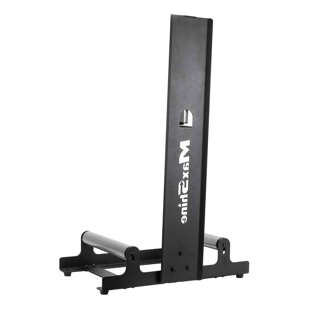 Maxshine XL Universal Wheel & Rim Detailing Rolling Stand (Black) | 360° Rotating Tire Stand for Car Detailing, Wheel Wash, Ceramic Coating & Tire Shine | Heavy-Duty Rim Detailing Roller Stand