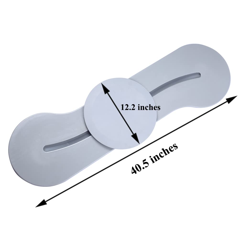 Transfer Board with 360° Rotating Disk for Assisted Wheelchair Transfers, 400 lb Capacity