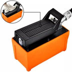 10000 Psi 2.3L Pneumatic Hydraulic Foot Pump with Flexible Hose and Adjustable Pressure Spray Gun 700kg/cm² Range 0.7 to 1 Durable Design for Lifting, Spost