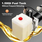 Electric Hydraulic Pump,0.5KW 24V DC Hydraulic Power Unit,2L Dump Trailer Fluids Power Pump w/Remote Control,Pump Output: 0.26cc/r,for Dump Truck Car Lifting