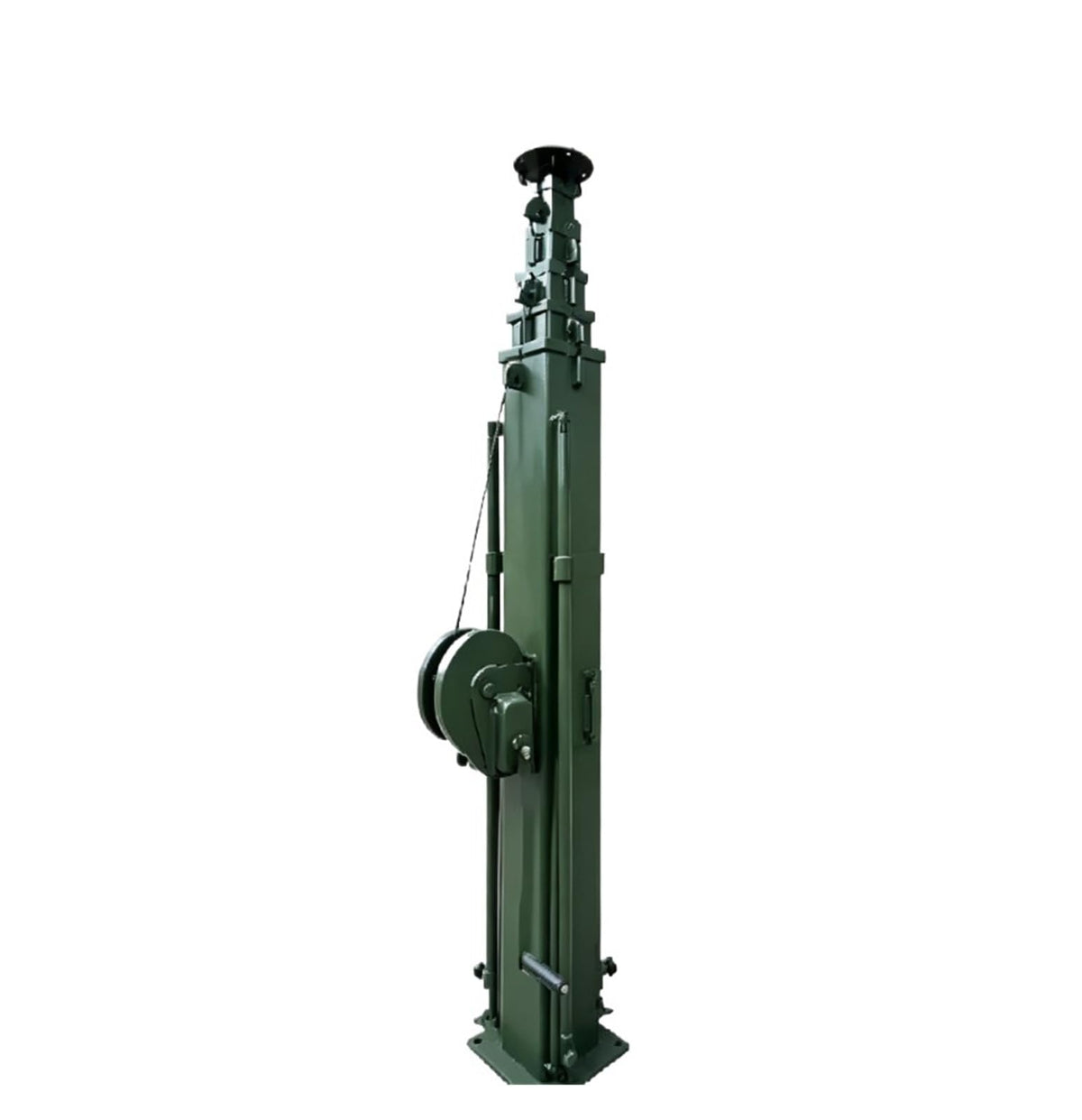 Telescopic Light Mast Fixing Tower 12 Feet 3 Meters With Hand Crank Winch