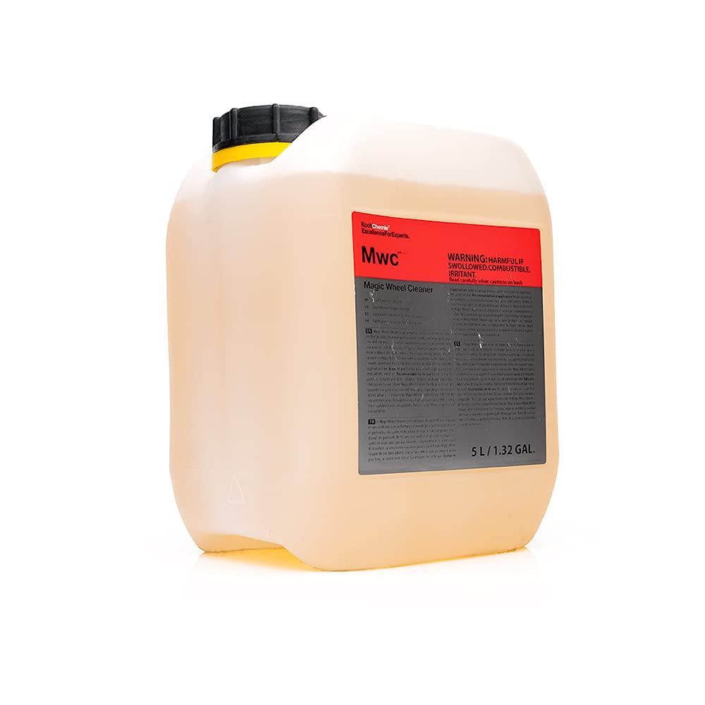 KOCHCHEMIE Magic Wheel Cleaner - Powerful Rim and Rim Well Cleaner; Acid Free, Dissolves Iron Particles Using Visible Red Discoloration, Excellent Adhesion and Viscosity (5 Liters)