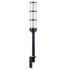 L Side Mounted Aluminum Rod 3 Layer 3 Colors Always Bright 24V/12V LED Warning lamp for Industrial Machines Safety(4pcs 24V Silver)