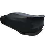 SR1 Performance USA C8 Corvette Indoor Car Cover – Custom Fit Stretch Satin Ultraguard, Soft Paint Protection Against Dust & Scratches for 2020–2026 Stingray, Z51, Z06, E-Ray (Gray/Black)
