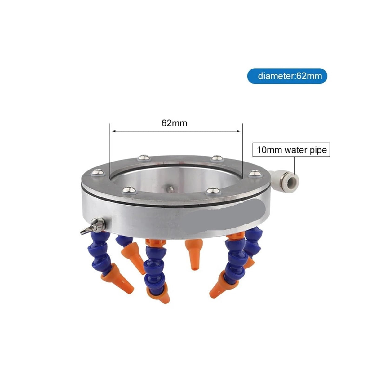 Spindle Cooling Ring Water Spray Cooler Engraving Machine Ring Stone Spindle Motor Tool Cooling Nozzle(Blue)
