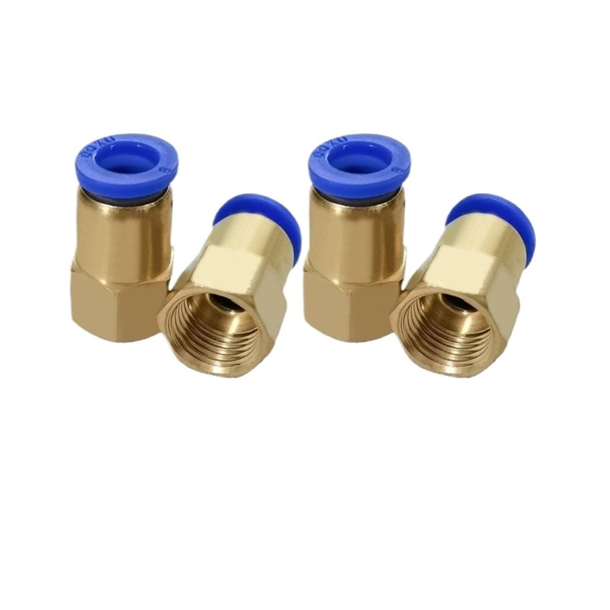 100PCS PCF8-02, 1/4" PT Female Thread 8mm Push In Joint Pneumatic Quick Fittings