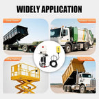 Electric Hydraulic Pump,0.5KW 24V DC Hydraulic Power Unit,2L Dump Trailer Fluids Power Pump w/Remote Control,Pump Output: 0.26cc/r,for Dump Truck Car Lifting
