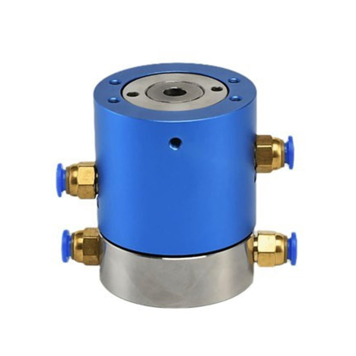 1 Pcs Pneumatic Rotary Joint High Speed Hollow 360 Degree Rotary Cylinder Ventilation Collector Ring Multi-Way Slip Ring Thread(6 in and 6 Out M5)