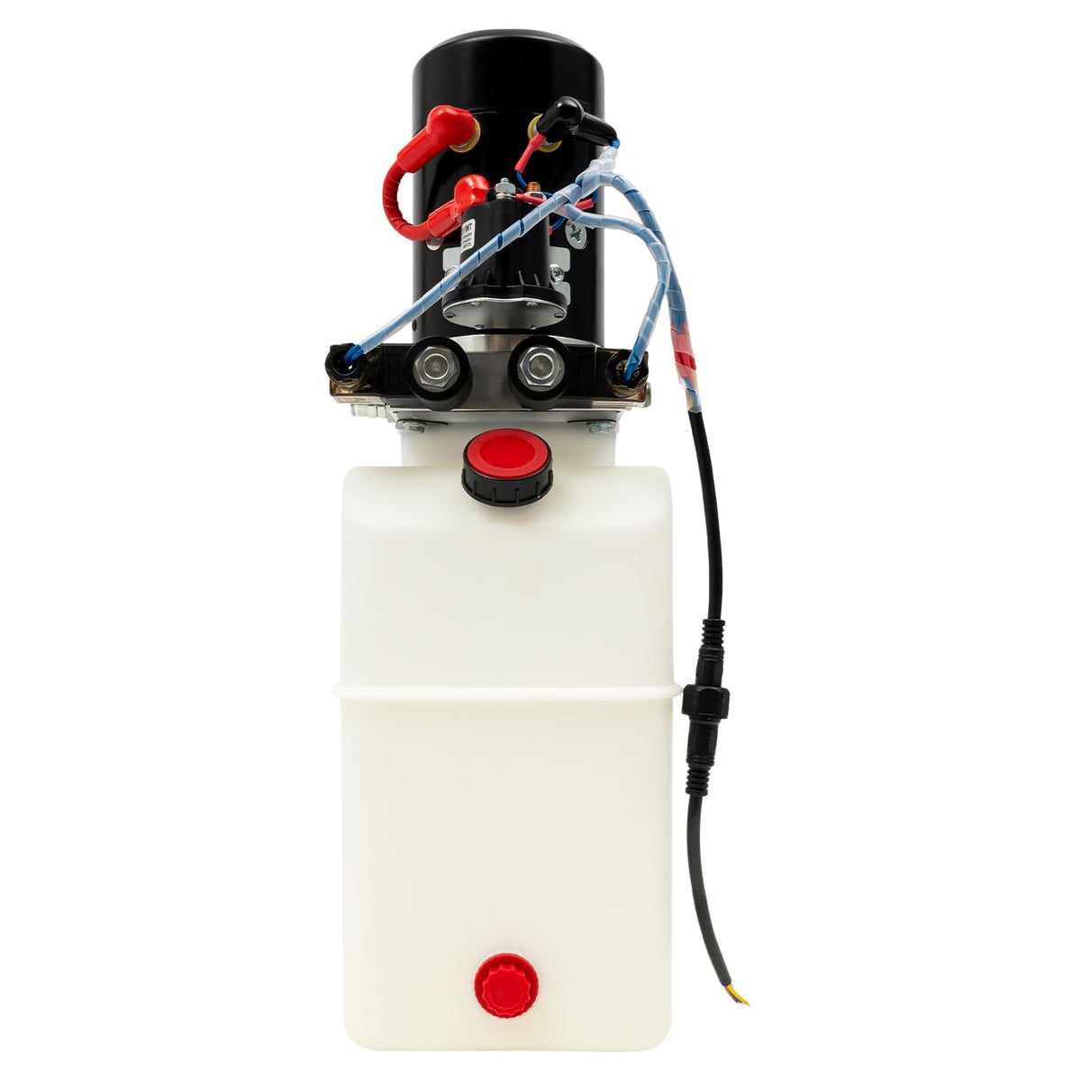12V 6 Quart Hydraulic Pump - Single Acting, High-Pressure 22MPA, 1.6KW Motor, 3000RPM - Ideal for Hydraulic Trailers, Lifting Platforms & Agricultural Equipment