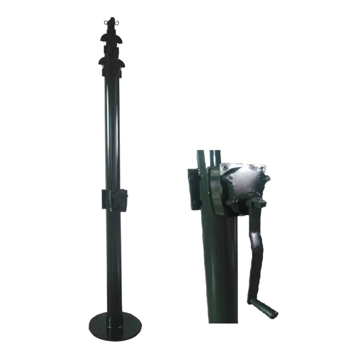 12 feet 3 meters telescopic light mast fixing tower with hand crank winch camera pole Light Tower Stage truss
