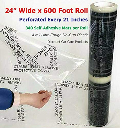 Car Carpet Protection Film Complete Starter Kit: Carpet Film Roll, Wall or Floor Mount Dispenser, and Applicator Board (600')