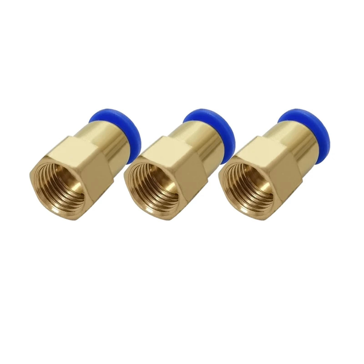 100PCS PCF8-02, 1/4" PT Female Thread 8mm Push In Joint Pneumatic Quick Fittings