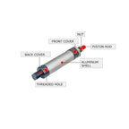 1pcs 16/20/25/32/40mm Mini Pneumatic Cylinder 25-500mm Stroke Double Acting Aluminum Alloy Air Cylinder(MAL40 (Bore 40mm))