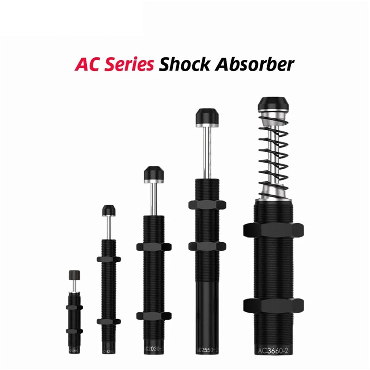 AC Series Adjustable Hydraulic Shock Absorber, Oil Buffer for Pneumatic Cylinders (Models: AC0806/AC1008/AC1410/AC1425/AC2575 etc.)(AC2725,-1 (High Speed))