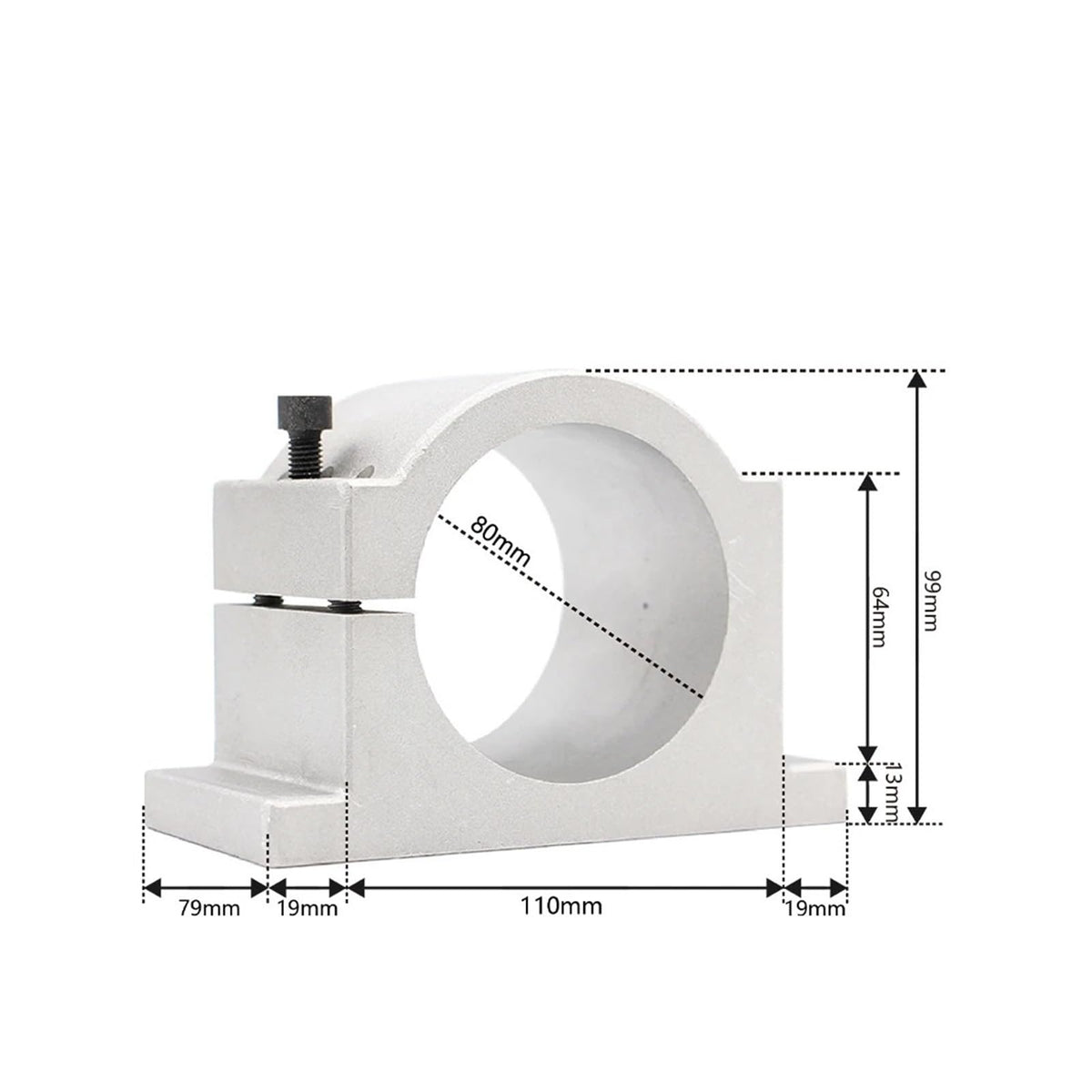 1.5kw ER16 Water Cooled Spindle kit 80x220mm 4 pcs Bearings 0.01mm Accuracy & 1.5kw Drive & Holder & 75w Pump(QL-VFD,220v)