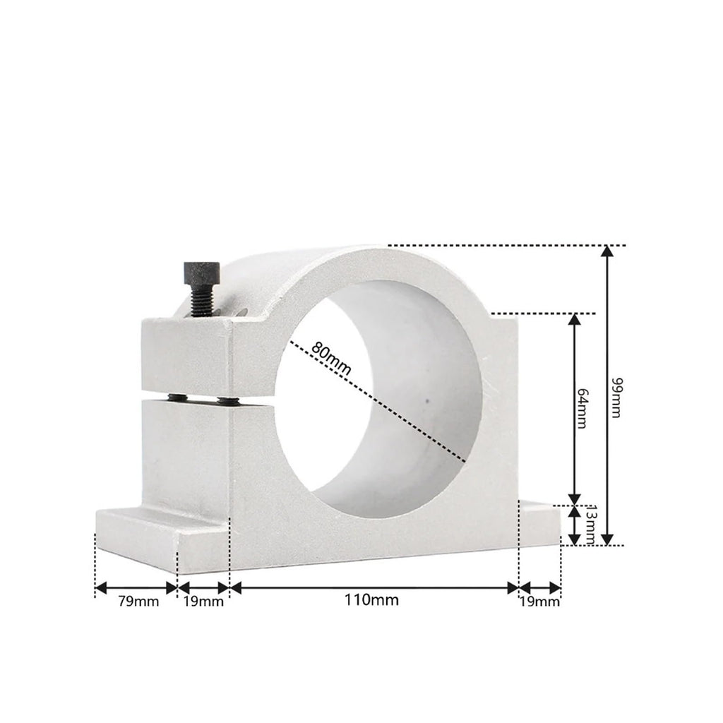 1.5kw ER16 Water Cooled Spindle kit 80x220mm 4 pcs Bearings 0.01mm Accuracy & 1.5kw Drive & Holder & 75w Pump(QL-VFD,380v)