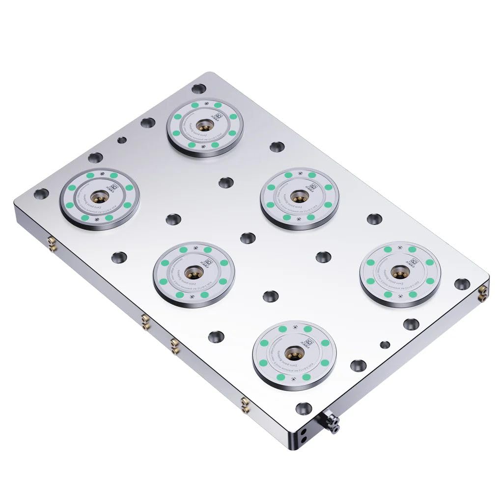 XINDIAN Three Axis Four Axis High Precision Pneumatic Zero Point Quick Replacement Fixture CNC Batch Part Processing Chuck Bridge Plate, Customizable. (K20.3-C1)