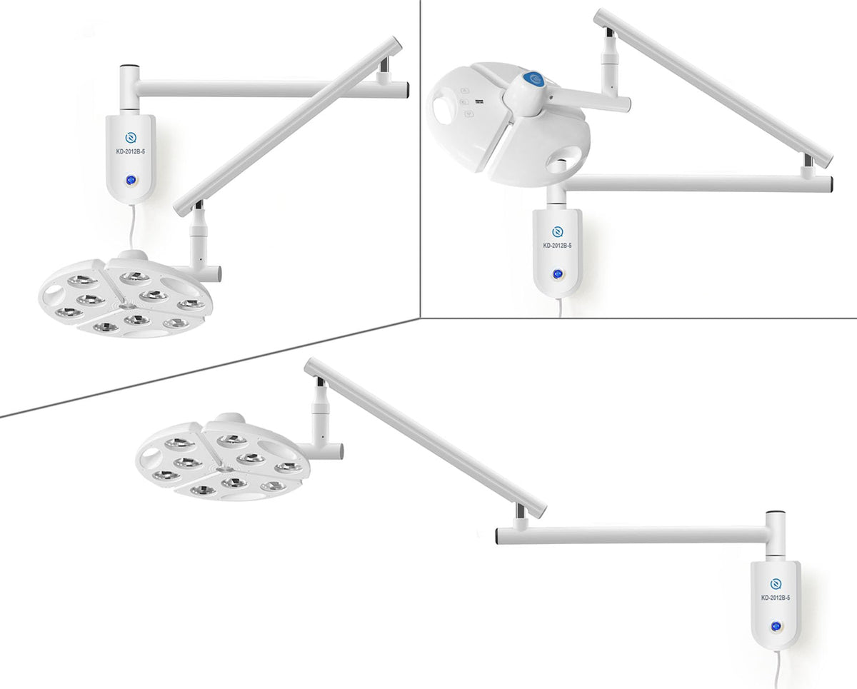 90W LED Surgical Exam Light, Wall Hanging Style, 360-Degree Adjustable Shadowless Cold Lamp, 70000 Lux KD-2012B-5