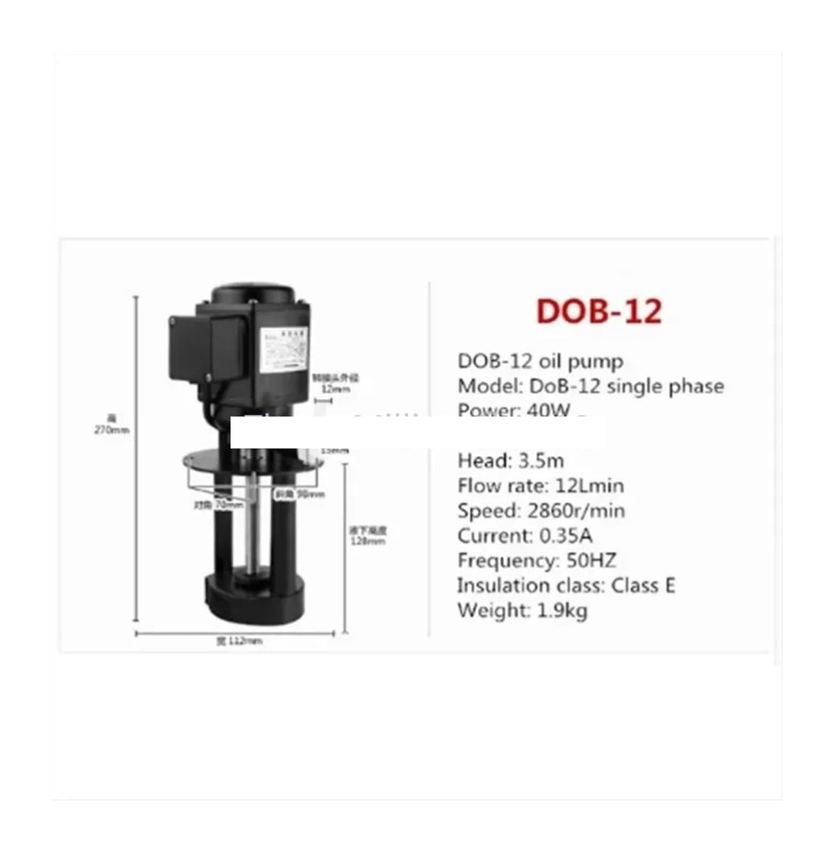 Machine Tool Oil Pump Machine Tool Cooling Water Pump 380v Single-Phase 220v Circulation Line Cutting Milling and Engraving Lathe PUM(AOB25 220V)