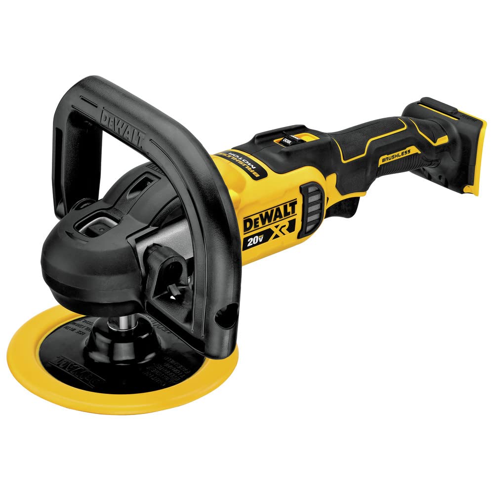 DEWALT 20V MAX* XR Cordless Polisher, Rotary, Variable Speed, 7-Inch, 180 mm, Tool Only (DCM849B)