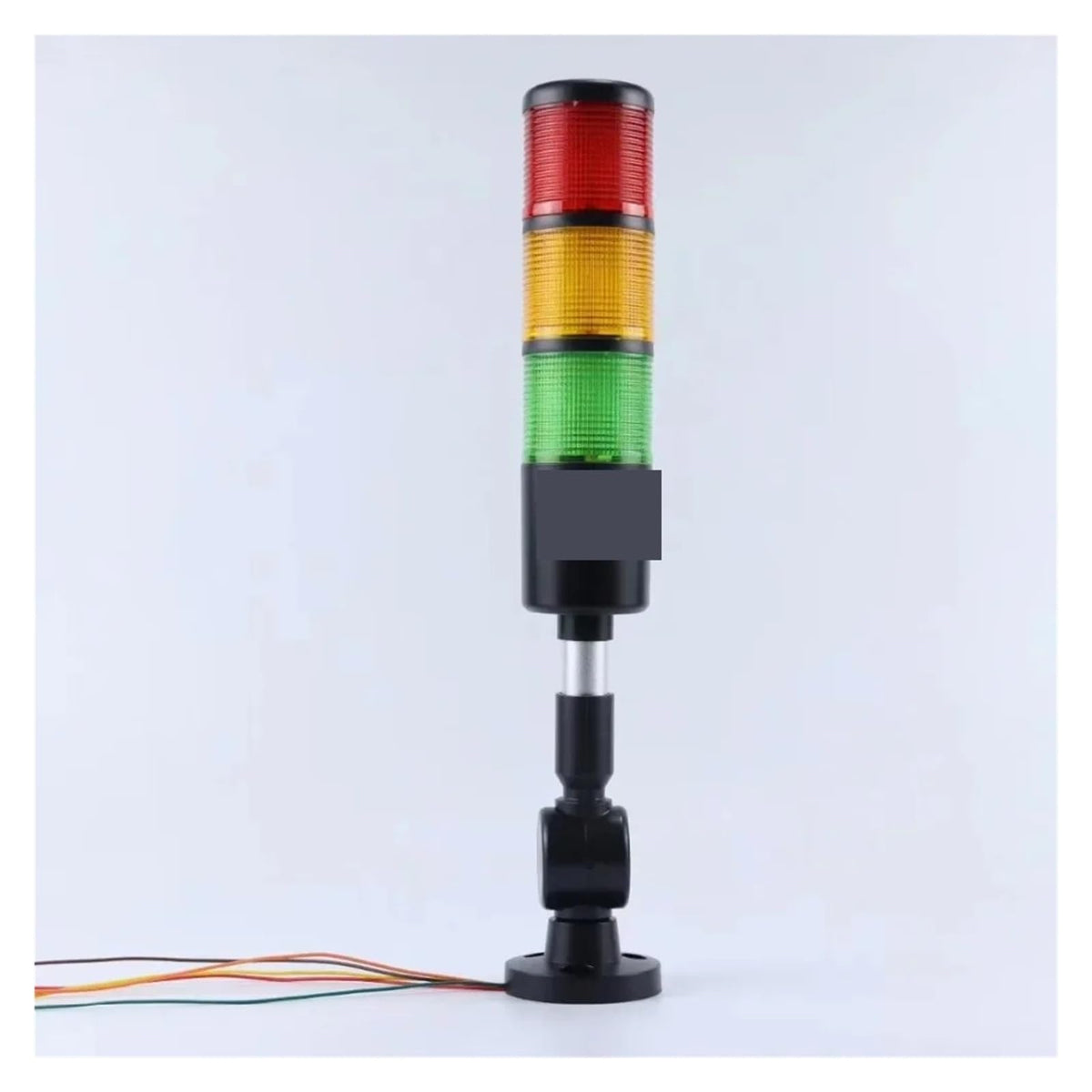 Industrial 3layer LED Signal Tower Caution Light Alarm Lamp Different Base 24V BuzzerWarning Light for Machine(Barrel Type)