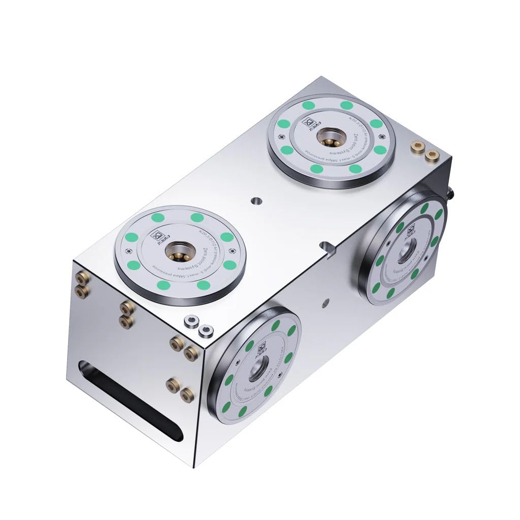 XINDIAN Three Axis Four Axis High Precision Pneumatic Zero Point Quick Replacement Fixture CNC Batch Part Processing Chuck Bridge Plate, Customizable. (K20.3-C1)