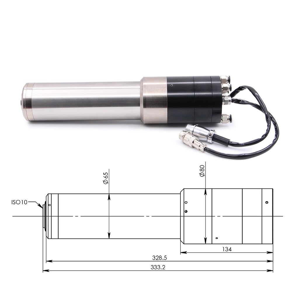 110v/220v/380v 1.2kw Water Cooled ATC Auto Tool Change Spindle Motor 30000rpm 1000hz 4pole Is010