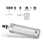 1pcs CG1/DG1 Pneumatic Buffer Cylinder CG1BA20-25/CDG1BN20-25/CG1BA25-25/CDG1BN25-25 Single Rod Double Acting cylinde(CDG1BN63,Stroke 25)