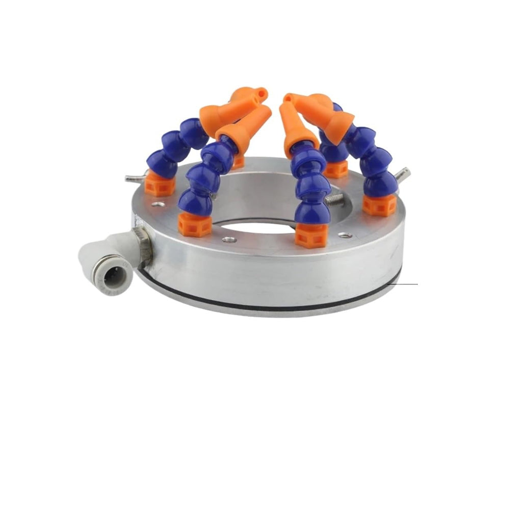 Spindle Cooling Ring Water Spray Cooler Engraving Machine Ring Stone Spindle Motor Tool Cooling Nozzle(Blue)