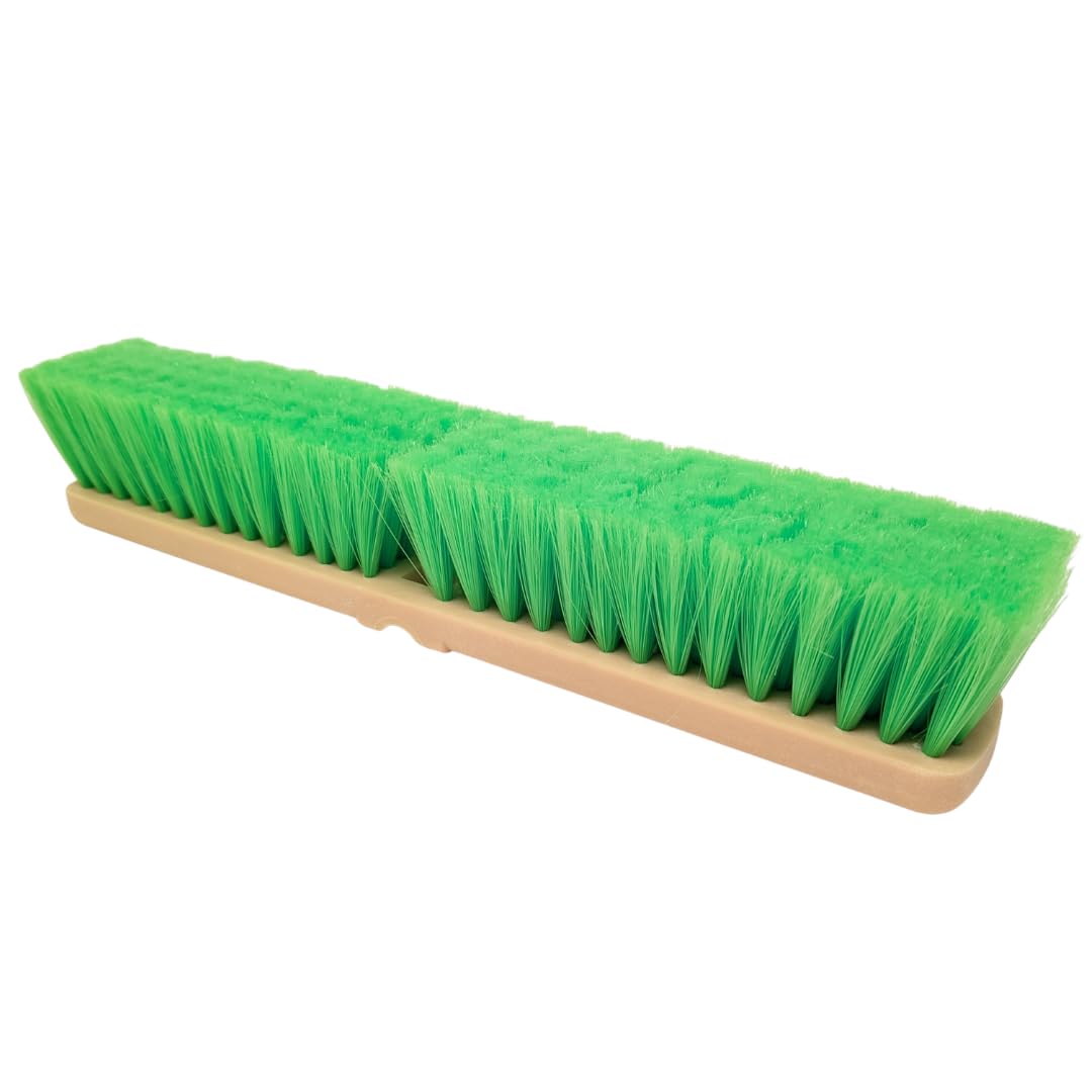 18-Inch Very Soft Flow Through Brush Head, Green, Pack of 12