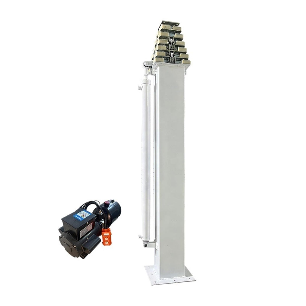 7M 8M 9m Steel Hydraulic 100kg Max Payload Lifting Telescopic Mast Rod Light Tower Stage Truss
