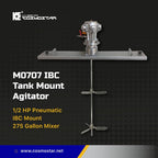 COSMOSTAR M0707 Pneumatic Agitator IBC Mount for IBC Tank, equipped with 3:1 Gear Box, SUS Shaft and Propellers, Paint Stirring Machine, Bracket Air Agitators(M0707-IBC-SUS200-EX12S17-GB3)