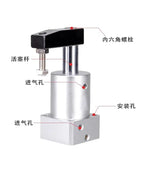 Small Pneumatic Angle Cylinder rotates 90 Degrees ACKL/R25 32 40 50 63X90(ACKL50X180)