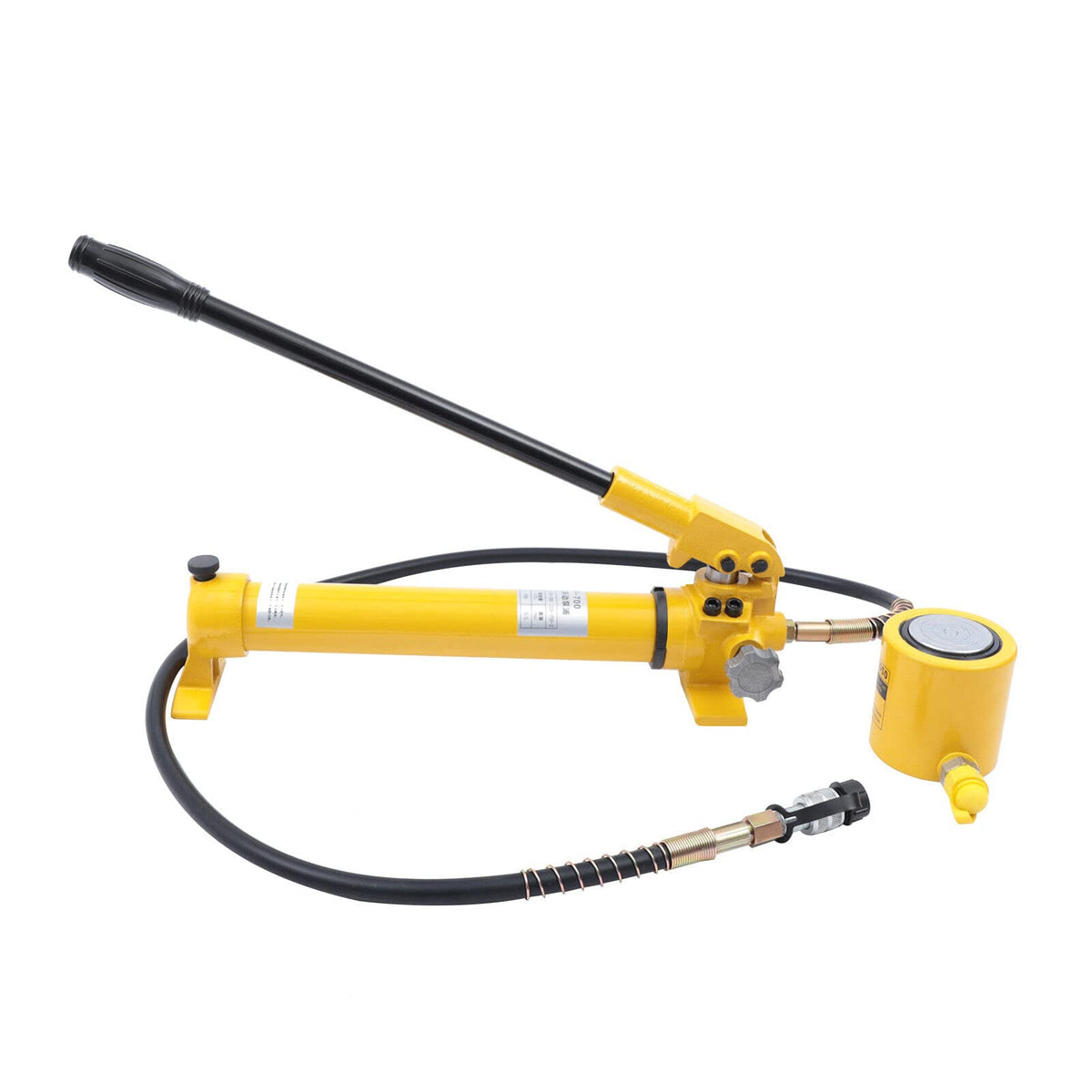 10000PSI Hydraulic Manual Pump - CP-180 Portable Hand Operated Lifting Pump for Hydraulic Tools, Includes Steel Ball & Sealing Ring, Ideal for Single Acting Applications (10T， 3.9)