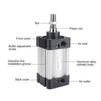 Standard Cylinder Stroke 25-1000mm with Magnet Double Acting Type SAU32 40 50 63 80 100mm bore(Stroke 400mm-S,SAU32 (Bore 32mm))