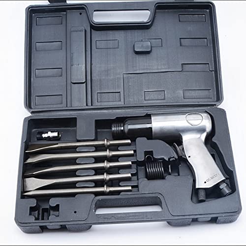 Air Hammer 190 Pneumatic Shovel Air Chisel Rust Remover Wind Pick Brake Pad Derusting Tools with 5 Head Plastic Case