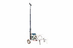 580W Solar Light Tower - 30' Light Tower - 7.5' Trailer - (4) 60W LED Lamps - 120V Battery Charger - Day/Night Sensor