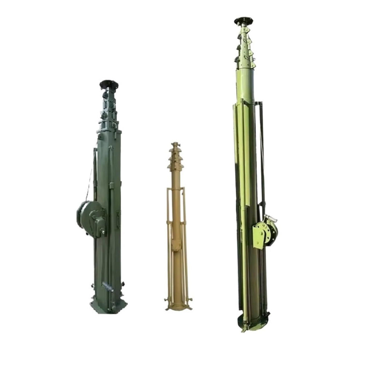 12 feet 3 meters telescopic light mast fixing tower with hand crank winch camera pole Light Tower Stage truss
